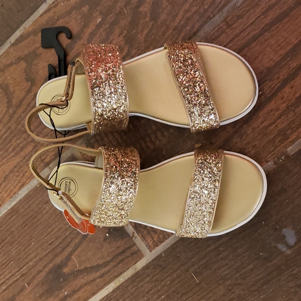 Kids gold sandals
